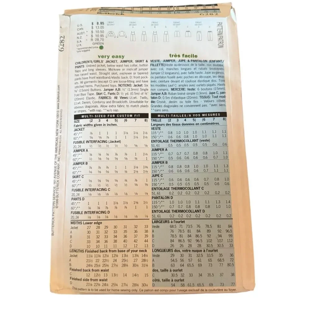 Butterick 6282 girls